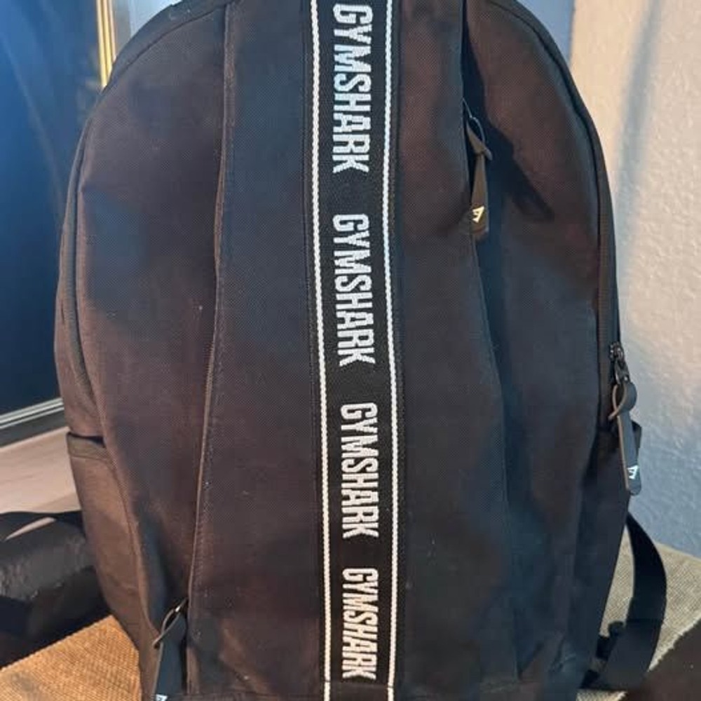 Gymshark Taped Logo Black Everyday Backpack